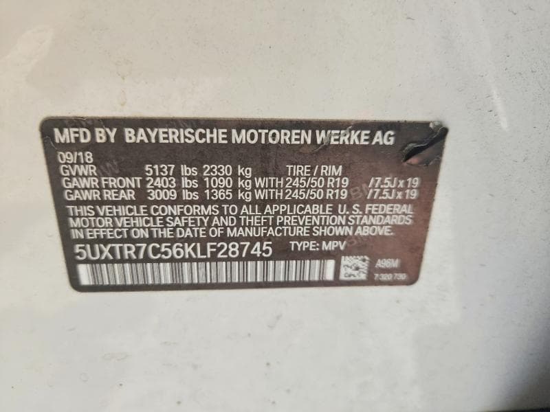 2019 BMW X3 SDRIVE30I SDRIVE30I 13