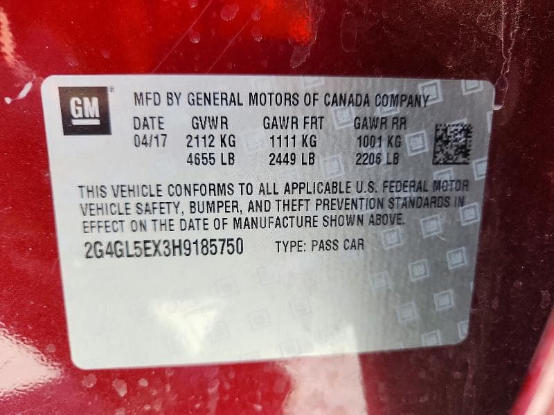 2017 BUICK REGAL SPORT TOURING 12