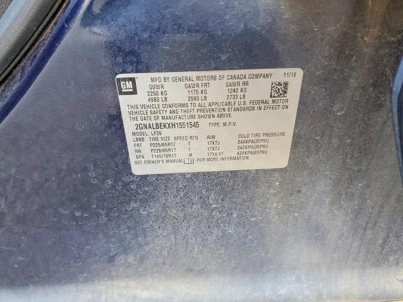 2017 CHEVROLET EQUINOX LS 14