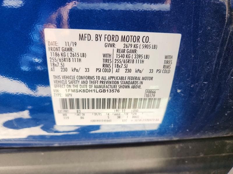 2020 FORD EXPLORER XLT 13