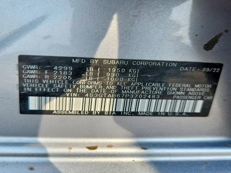 2023 SUBARU IMPREZA 12