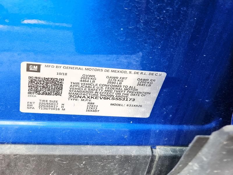 2019 CHEVROLET EQUINOX LT 14