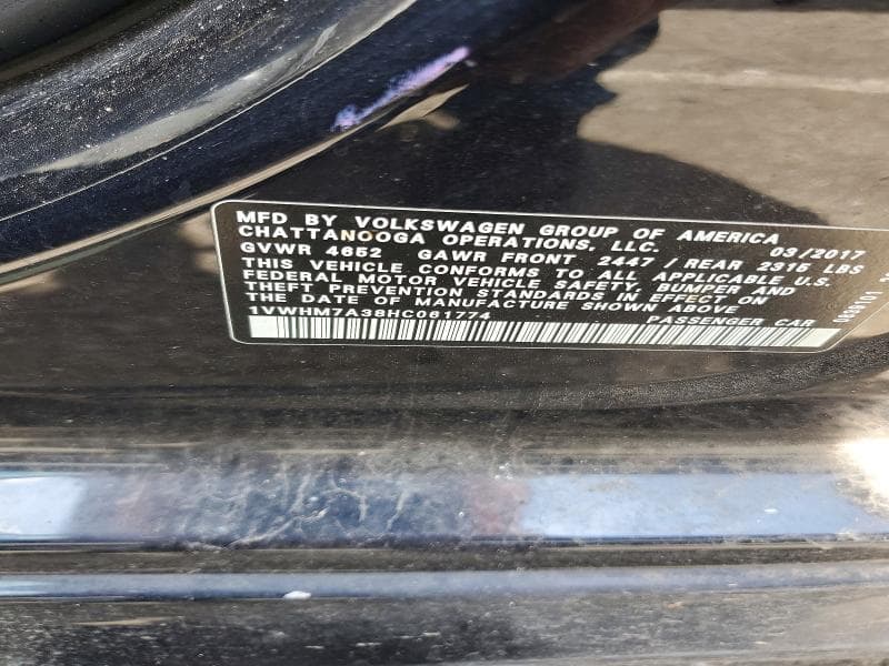 2017 VOLKSWAGEN PASSAT SE 13