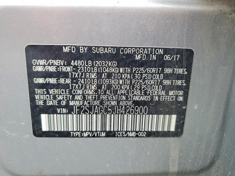 2018 SUBARU FORESTER 2.5I PREMIUM 13