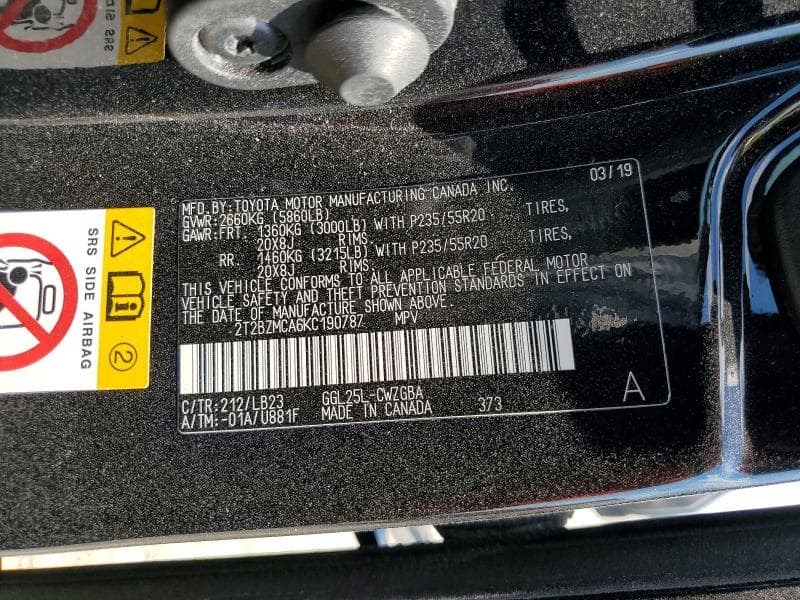 2019 LEXUS RX 350 BASE 13
