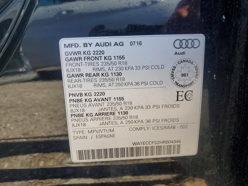 2017 AUDI Q3 PREMIUM 13