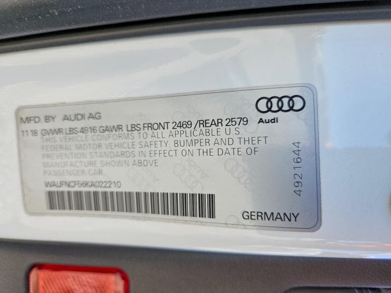 2019 AUDI A5 PRESTIGE S-LINE 12