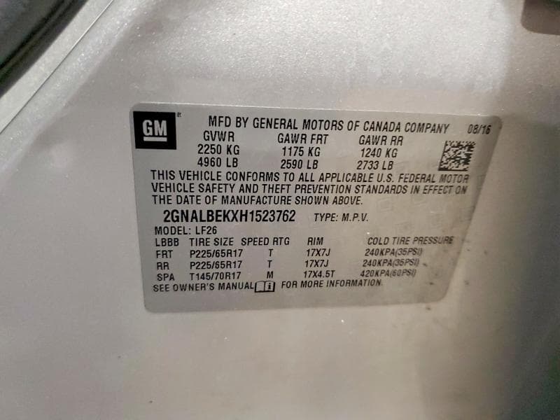 2017 CHEVROLET EQUINOX LS LS 13