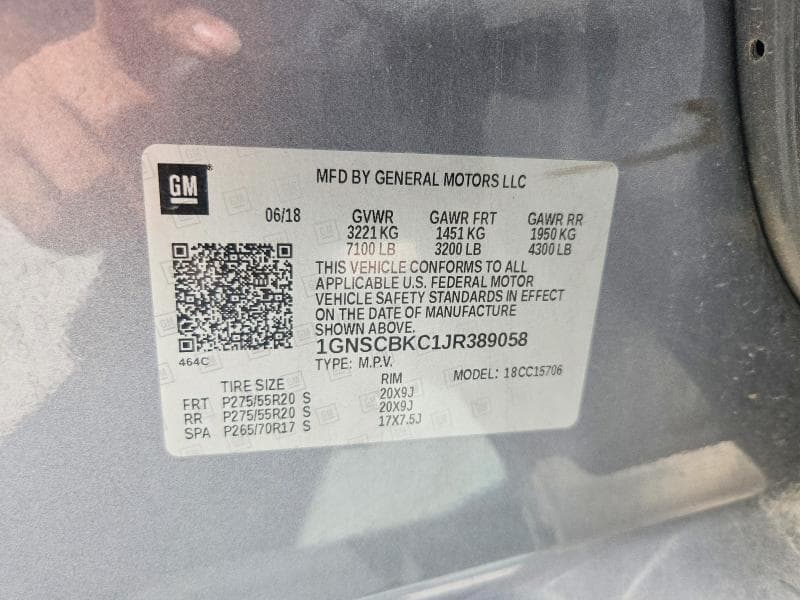 2018 CHEVROLET TAHOE 13