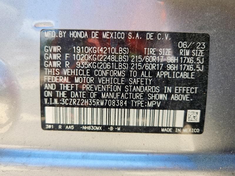 2024 HONDA HR-V LX 14
