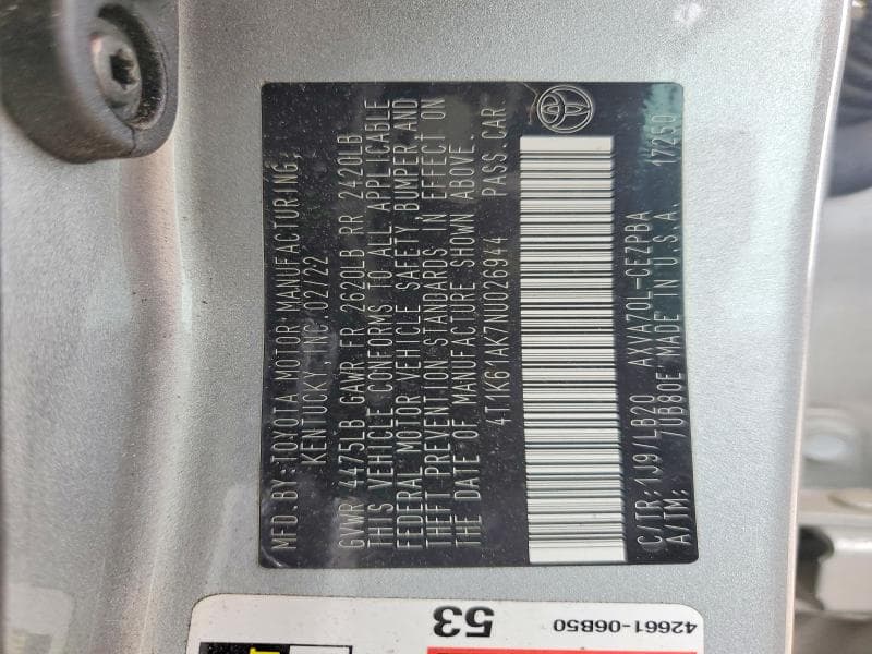 2022 TOYOTA CAMRY XSE 14