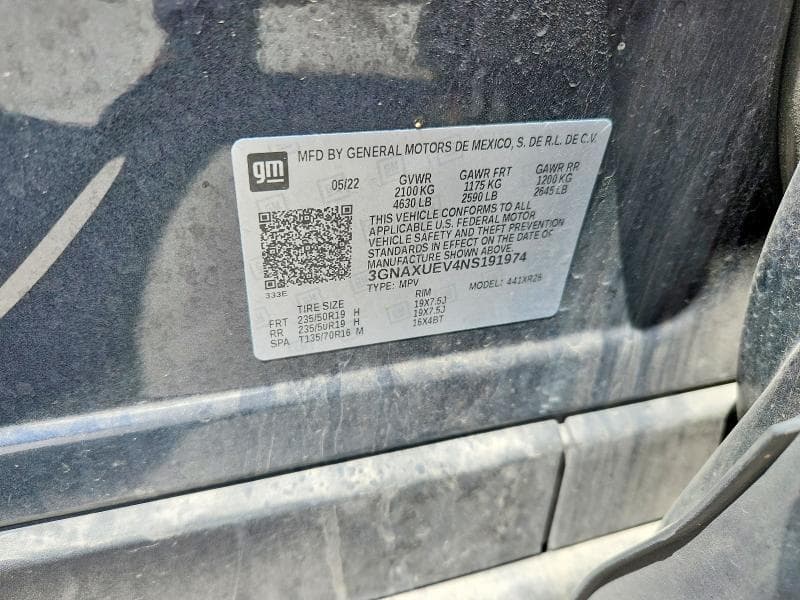 2022 CHEVROLET EQUINOX LT LT 12