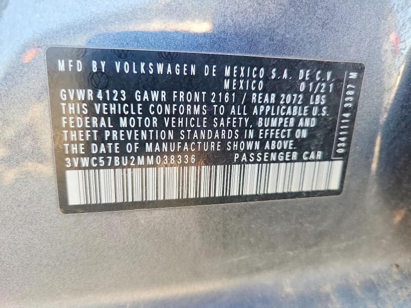 2021 VOLKSWAGEN JETTA S 12
