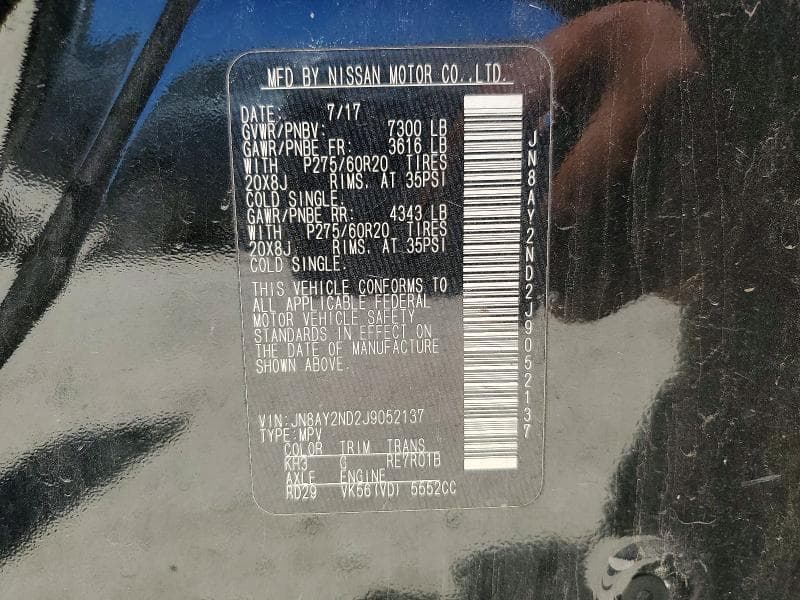 2018 NISSAN ARMADA SL 14