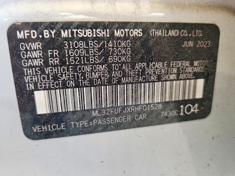 2024 MITSUBISHI MIRAGE G4 ES 13