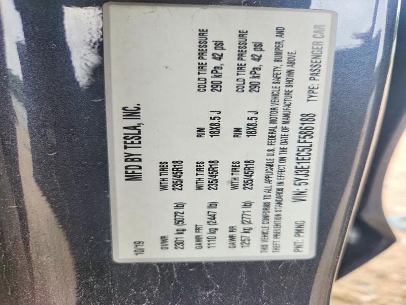 2020 TESLA MODEL3 12