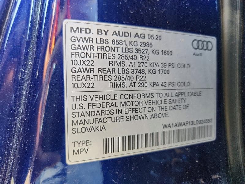 2020 AUDI SQ8 PREMIUM PLUS 13
