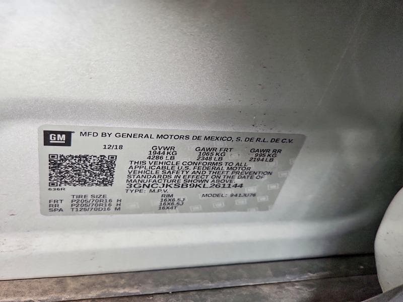 2019 CHEVROLET TRAX LS 12