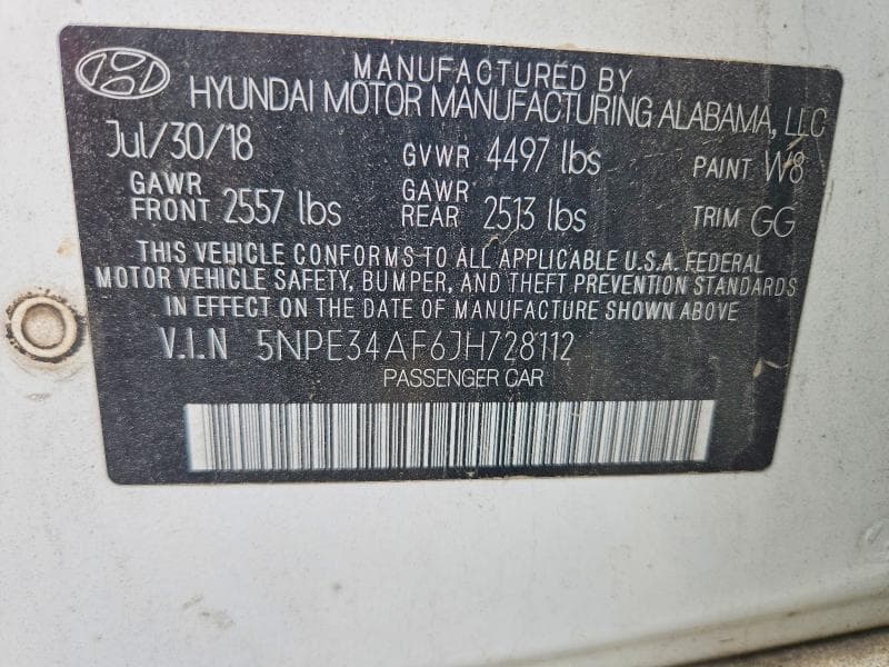 2018 HYUNDAI SONATA SEL+ SEL+ 12