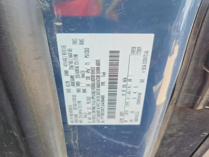 2020 FORD TRANSIT T-250 CARGO T-250 12