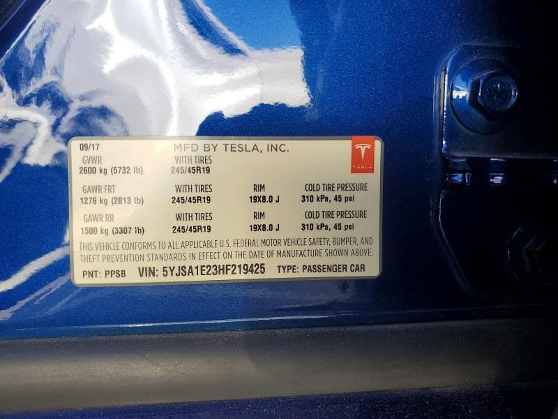 2017 TESLA MODEL S 12