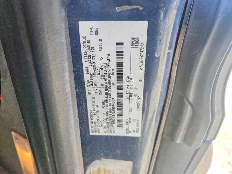 2020 FORD TRANSIT T-250 CARGO T-250 12