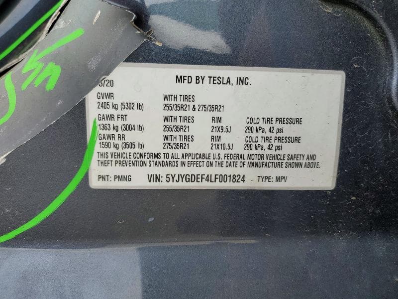 2020 TESLA MODEL Y 12