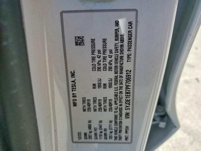 2023 TESLA MODEL 3 12