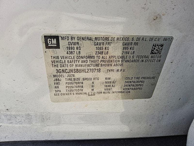 2017 CHEVROLET TRAX LS 12