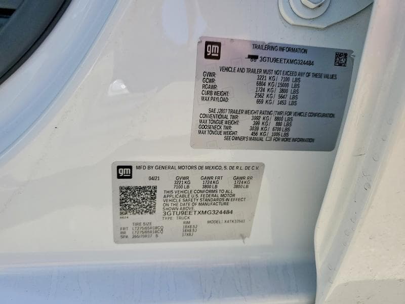 2021 GMC SIERRA K1500 AT4 12