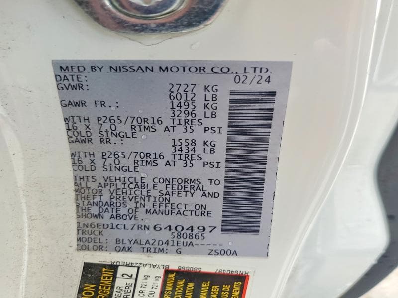 2024 NISSAN FRONTIER S 13