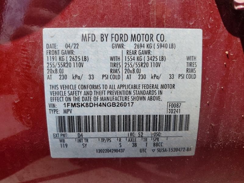 2022 FORD EXPLORER XLT 13