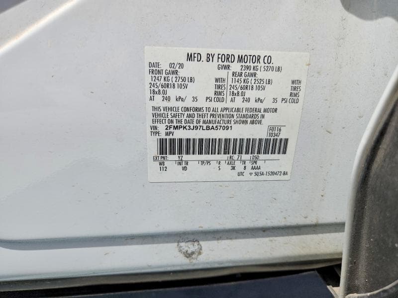 2020 FORD EDGE SEL 14