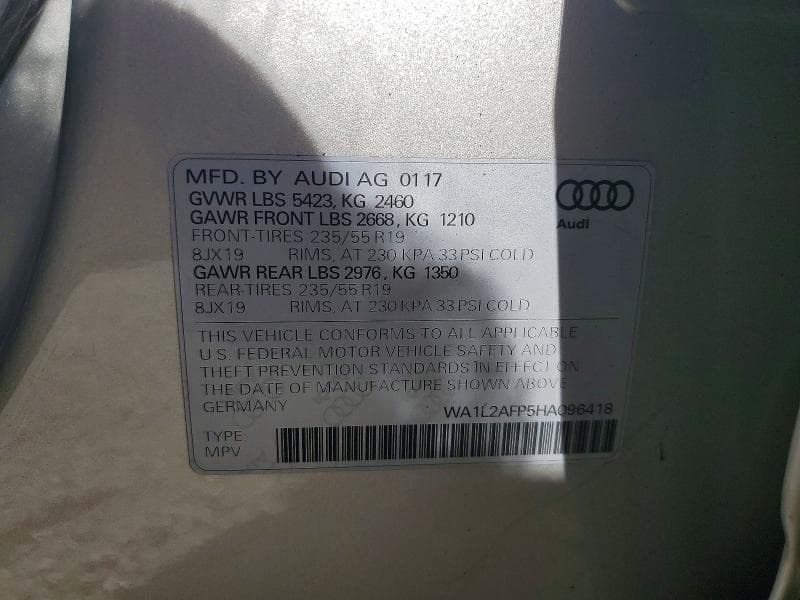 2017 AUDI Q5 PREMIUM PLUS PREMIUM PLUS 13