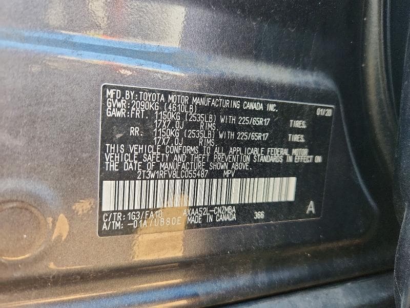 2020 TOYOTA RAV4 XLE XLE 13