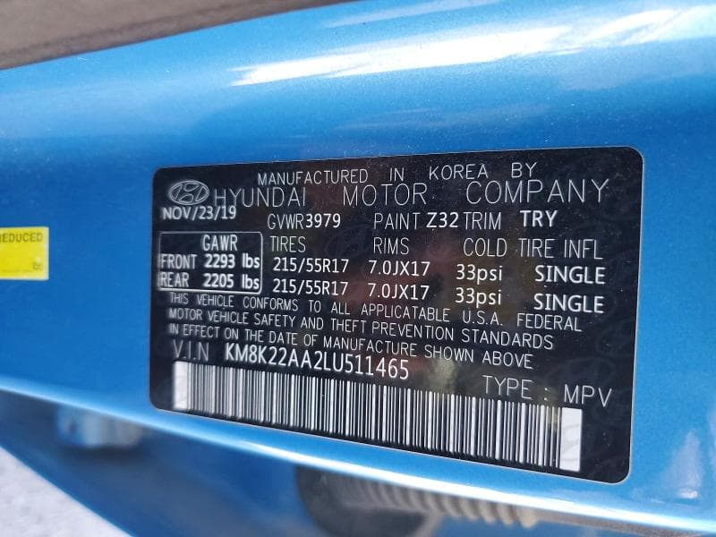 2020 HYUNDAI KONA SEL SEL 14