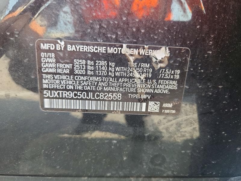 2018 BMW X3 XDRIVE30I XDRIVE30I 13