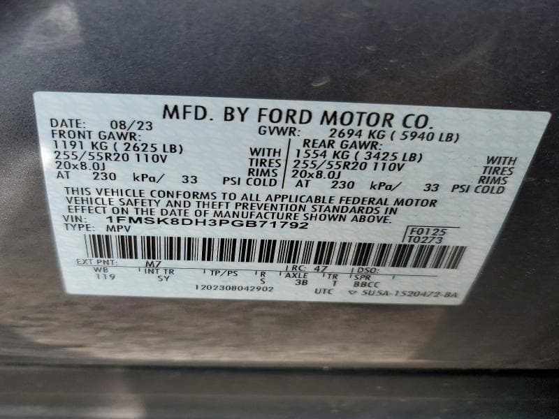 2023 FORD EXPLORER XLT 14