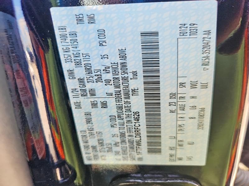 2024 FORD F150 KING RANCH 12