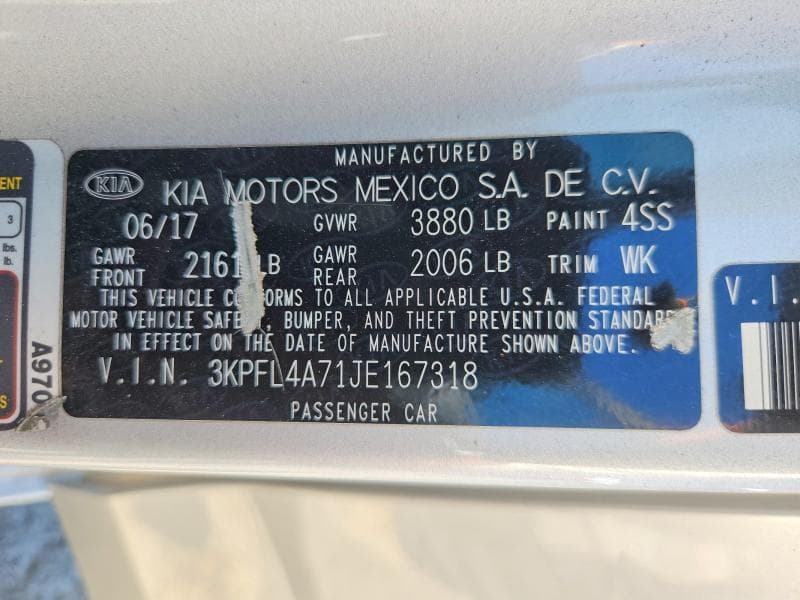 2018 KIA FORTE LX 13