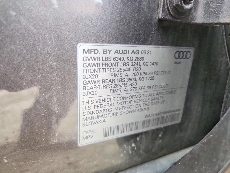2021 AUDI Q7 PREMIUM PLUS PREMIUM PLUS 13