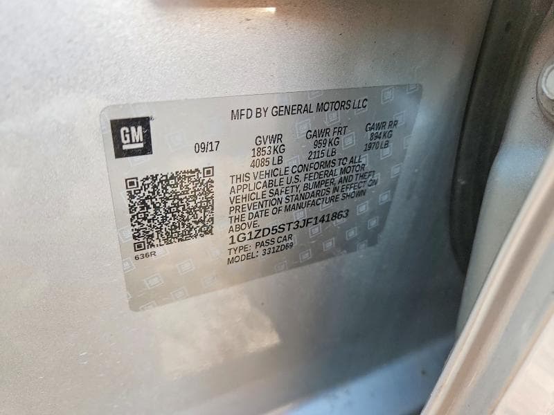 2018 CHEVROLET MALIBU LT 12
