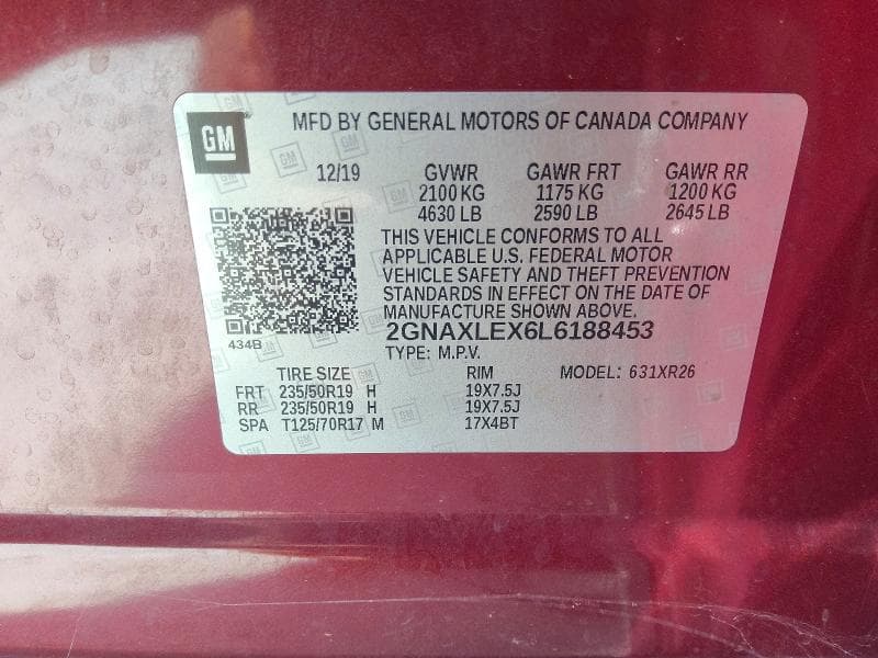 2020 CHEVROLET EQUINOX LT 13
