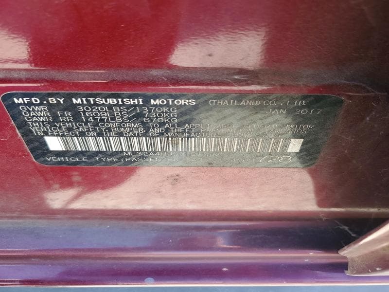 2017 MITSUBISHI MIRAGE SE SE 12