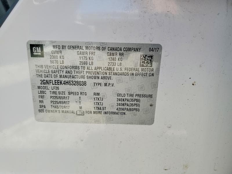 2017 CHEVROLET EQUINOX LS LS 14