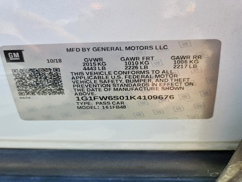 2019 CHEVROLET BOLT EV LT 13