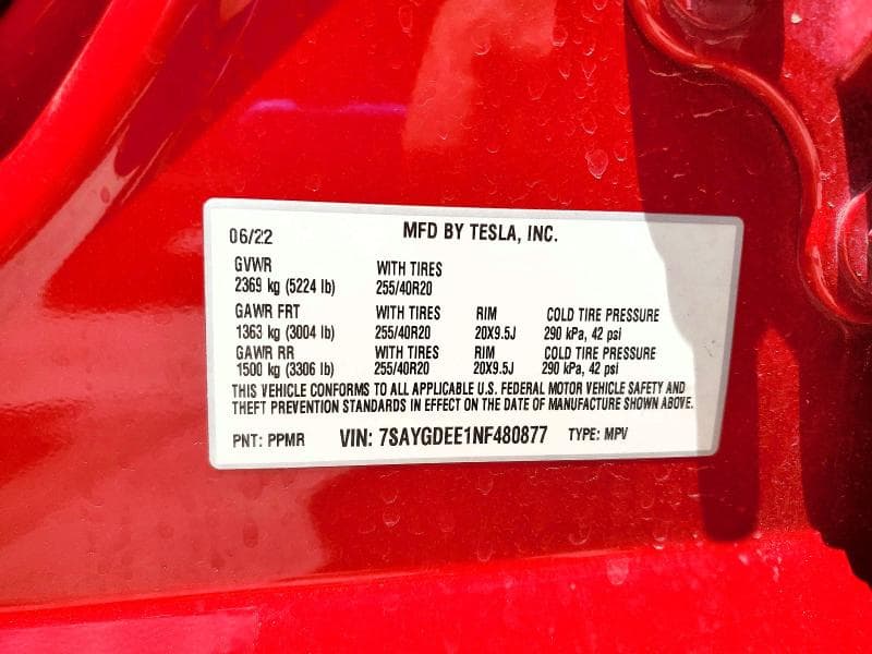 2022 TESLA MODEL Y 12