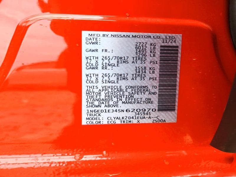 2025 NISSAN FRONTIER PRO-X 13
