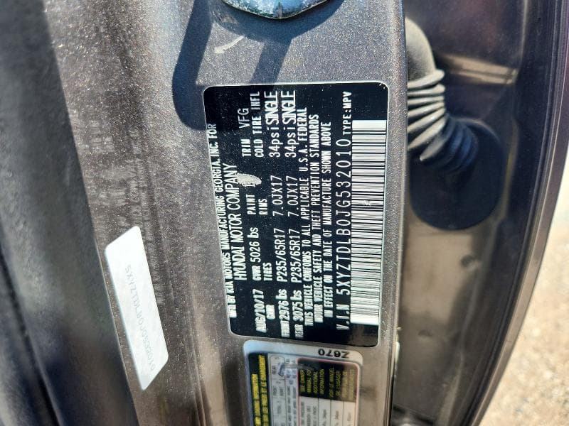 2018 HYUNDAI SANTA FE SPORT 2.4L 2.4L 12