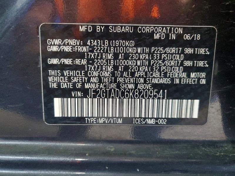 2019 SUBARU CROSSTREK PREMIUM 13